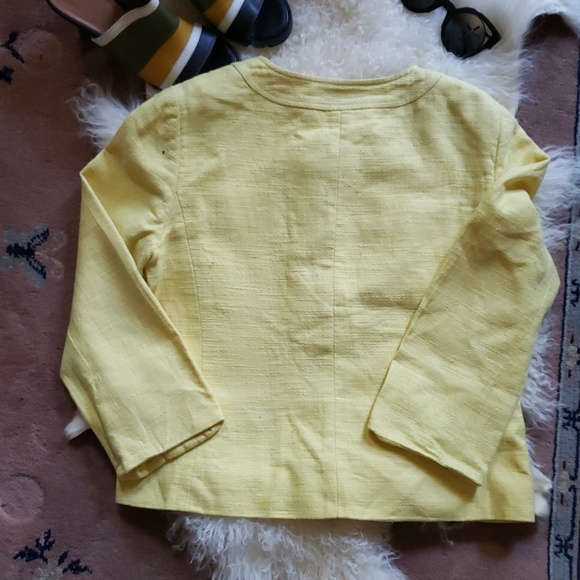 TALBOTS Linen Blend Lemon Meringue Jacket ***FIRM*** - Picture 3 of 8